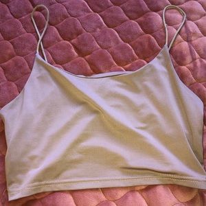 Nude colored crop top